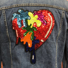Load image into Gallery viewer, Heart Sequin Applique Patch

