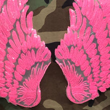 Load image into Gallery viewer, Fluorescent  Sequin Angel Wings Applique Patch
