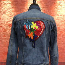 Load image into Gallery viewer, Heart Sequin Applique Patch
