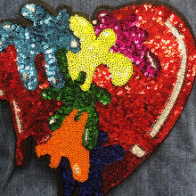 Load image into Gallery viewer, Heart Sequin Applique Patch
