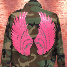 Load image into Gallery viewer, Fluorescent  Sequin Angel Wings Applique Patch
