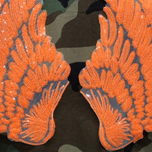 Load image into Gallery viewer, Fluorescent  Sequin Angel Wings Applique Patch

