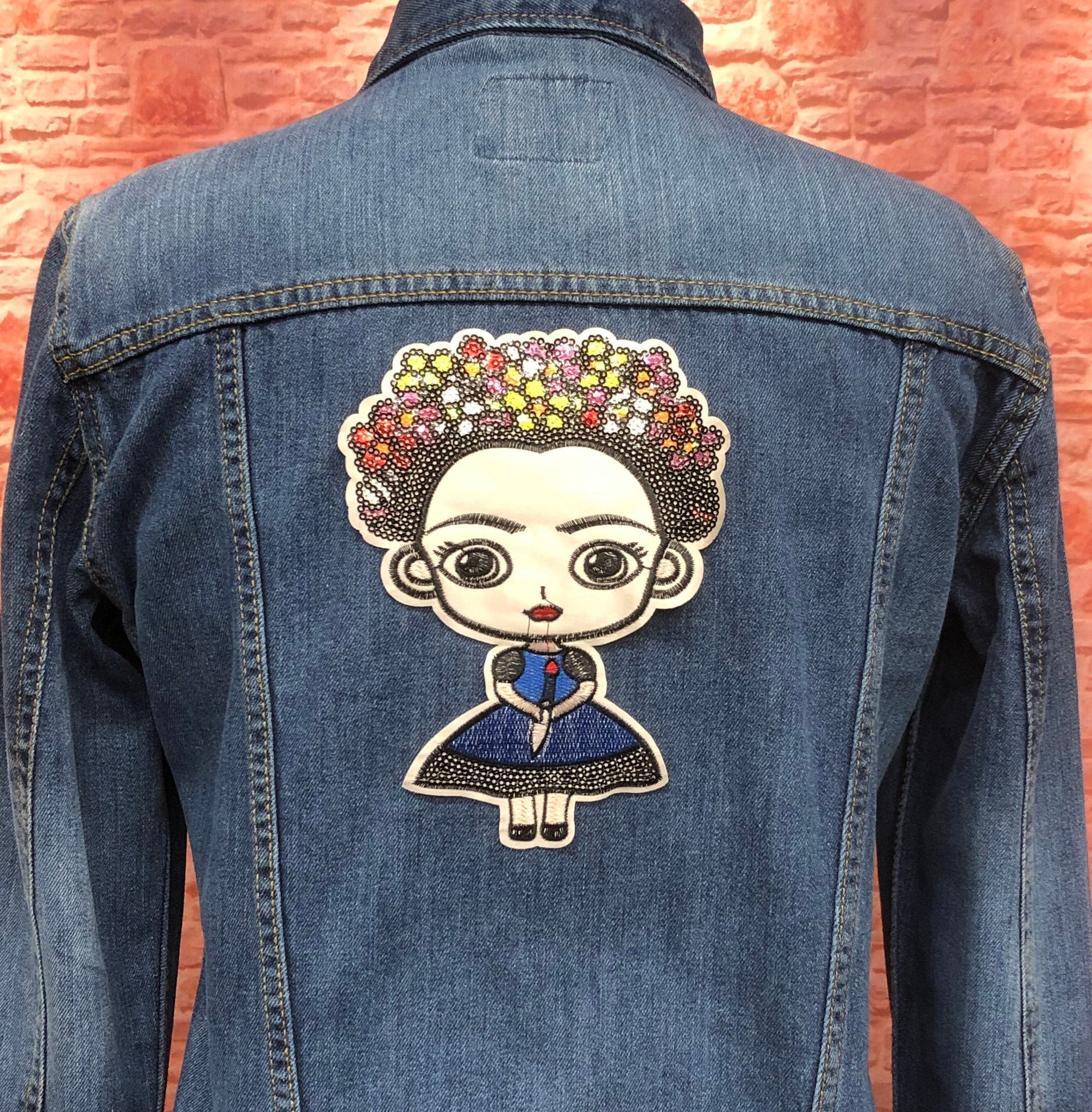 Frida Kahlo Blue Dress Applique Patch Exquisite Accents GB Frida Kahlo Blue Dress Applique Patch Exquisite Accents GB