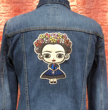 Load image into Gallery viewer, Frida Kahlo Blue Dress Applique Patch
