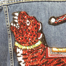 Load image into Gallery viewer, Large Colourful Sequin Chinese Tiger Applique Patch
