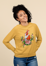 Load image into Gallery viewer, Orange Bunny Rabbit With Flowers Applique Patch
