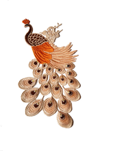 Load image into Gallery viewer, Embroidery on lace Peacock  Applique  Patch
