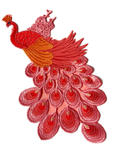 Load image into Gallery viewer, Embroidery on lace Peacock  Applique  Patch
