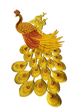 Load image into Gallery viewer, Embroidery on lace Peacock  Applique  Patch
