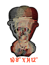 Load image into Gallery viewer, Embroidered Biker Skull Applique Patch
