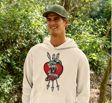 Load image into Gallery viewer, Heart with Green Snake and Arrows Applique Patch
