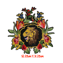 Load image into Gallery viewer, Large Flower and Lion  Applique Patch
