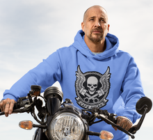 Load image into Gallery viewer, Embroidered Biker Skull Applique Patch
