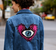 Load image into Gallery viewer, Large Sequin Evil Eye  Appliqué Patch
