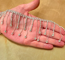 Load image into Gallery viewer, Crystal Rhinestone Tassel Trim  Fringe

