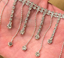 Load image into Gallery viewer, Crystal Rhinestone Tassel Trim  Fringe

