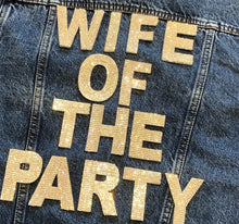 Load image into Gallery viewer, Rhinestone letters Wedding Personalise Jacket Bride Wifey *LETTERS ONLY*
