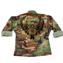 Load image into Gallery viewer, XL Angel Sequin Gold &amp;  Black  Wings Applique Patch
