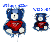Load image into Gallery viewer, Teddy Bear Denim Jean Applique Patch
