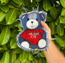 Load image into Gallery viewer, Teddy Bear Denim Jean Applique Patch
