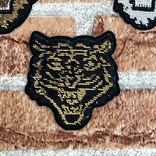 Load image into Gallery viewer, Small Sequin Tiger Head Applique Patch
