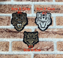 Load image into Gallery viewer, Small Sequin Tiger Head Applique Patch
