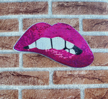 Load image into Gallery viewer, Sequin Lips Applique Patch
