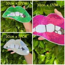 Load image into Gallery viewer, Sequin Lips Applique Patch
