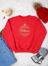 Load image into Gallery viewer, Christmas Bauble Glitter Iron On Transfer
