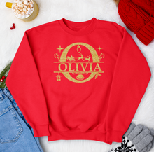 Load image into Gallery viewer, Christmas Personalised Letter Glitter Iron On Transfer
