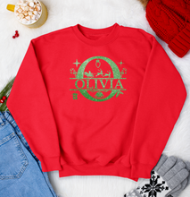 Load image into Gallery viewer, Christmas Personalised Letter Glitter Iron On Transfer
