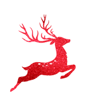 Load image into Gallery viewer, Christmas Reindeer Glitter Iron On Transfer
