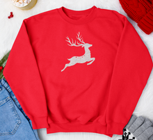Load image into Gallery viewer, Christmas Reindeer Glitter Iron On Transfer
