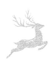 Load image into Gallery viewer, Christmas Reindeer Glitter Iron On Transfer

