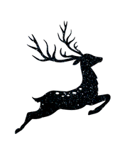 Load image into Gallery viewer, Christmas Reindeer Glitter Iron On Transfer
