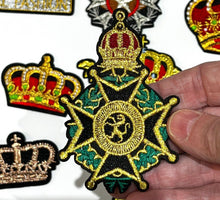 Load image into Gallery viewer, Military Army Style  Badges  and Crown Applique Patches
