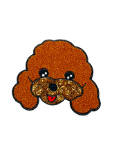 Load image into Gallery viewer, Puppy Dog Fluffy &amp; Sequin Dog  Applique Patch
