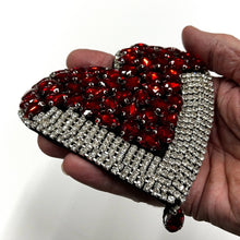 Load image into Gallery viewer, Large Love Heart Crystal &amp; Rhinestone Applique Patch

