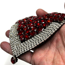 Load image into Gallery viewer, Large Love Heart Crystal &amp; Rhinestone Applique Patch
