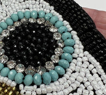 Load image into Gallery viewer, Evil Eye Handmade Crystal and Pearl  Embellished Applique Patch
