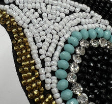 Load image into Gallery viewer, Evil Eye Handmade Crystal and Pearl  Embellished Applique Patch
