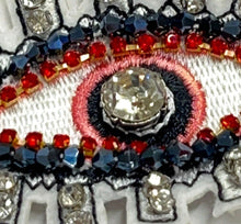 Load image into Gallery viewer, Evil Eye  Crystal Embellished Appliqué Patch
