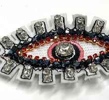 Load image into Gallery viewer, Evil Eye  Crystal Embellished Appliqué Patch
