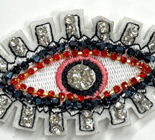 Load image into Gallery viewer, Evil Eye  Crystal Embellished Appliqué Patch
