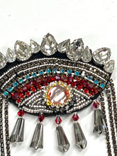Load image into Gallery viewer, Evil Eye  Crystal Embellished  with Dangle Appliqué Patch

