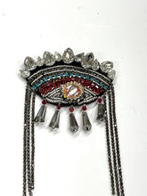 Load image into Gallery viewer, Evil Eye  Crystal Embellished  with Dangle Appliqué Patch
