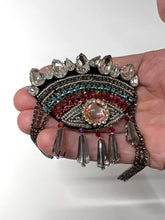 Load image into Gallery viewer, Evil Eye  Crystal Embellished  with Dangle Appliqué Patch
