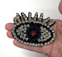 Load image into Gallery viewer, Evil Eye  Crystal Embellished   Appliqué Patch

