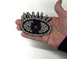 Load image into Gallery viewer, Evil Eye  Crystal Embellished   Appliqué Patch
