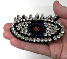 Load image into Gallery viewer, Evil Eye  Crystal Embellished   Appliqué Patch
